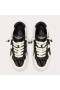 Valentino En Stud XL Låg Topp Sneakers Unisex Nappa Läder Med Toile Iconographe Tyg Eller