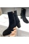 Valentino VLogo Signatur Boots 65MM Kvinnor Mocka Svart