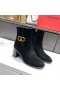 Valentino VLogo Signatur Boots 65MM Kvinnor Mocka Svart