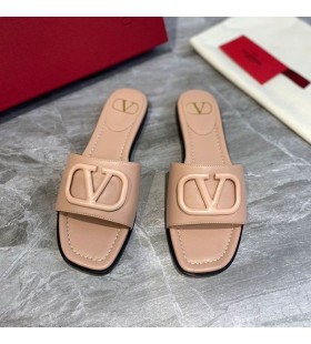 Valentino VLogo Signatur Bilder Med Kamouflage Logotyp Kvinnor Kalvskinn Rosa