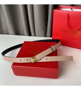 Valentino En Stud Bälte 20MM I Kalvskinn Rosa