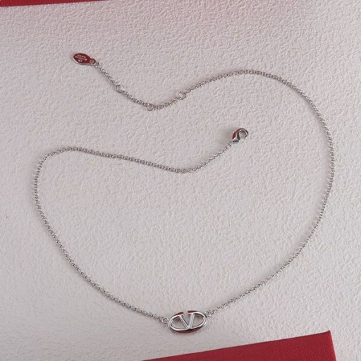 Valentino VLogo Metal Gümüşten Cesur Baskı Kolye