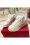 VLogo Unisex Dana Derisi ve Kumaş Beyazı ile Valentino Açık Paten Spor Ayakkabı
