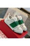 VLogo Unisex Dana Derisi ve Kumaşlı Valentino Açık Paten Spor Ayakkabı Beyaz / Yeşil
