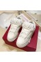 VLogo Unisex Dana Derisi ve Kumaş Beyazı ile Valentino Açık Paten Spor Ayakkabı