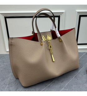 Taneli Dana Derisi Haki Valentino Büyük VLogo Kaçış Tote