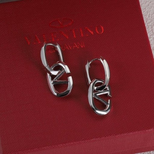 Valentino VLogo Boldies Pendientes En Metal Plata