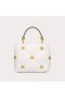 Valentino Pequeña Romano Stud Bolso De Mano En Cuero De Napa Blanco