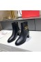 Valentino VLogo de la Firma de Botas de Tobillo de 65MM de las Mujeres de piel de Becerro Negro