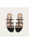 Valentino Rockstud Diapositivas De Las Mujeres De Piel De Becerro Negro