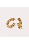 Valentino Mini Rockstud Pendientes De Aro De Metal De Oro
