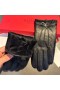 Valentino Cristales VLogo Firma Guantes Con Correas De Las Mujeres De Piel De Oveja Negro