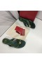 Valentino Un Montante De Flip-Flop Diapositivas De Las Mujeres De Piel De Becerro De Color Verde