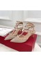 Valentino Rockstud Enjaulado Bombas De Las Mujeres De Malla Con Cristales Y Correas De Albaricoque
