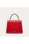Valentino Pequeño Vsling Bolso De Mano En Piel De Becerro Granulada Rojo