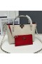 Valentino Pequeño Rockstud Tote Con El Interior De La Bolsa En Piel De Becerro Granulada Blanca
