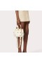Valentino Pequeña Romano Stud Bolso De Mano En Cuero De Napa Blanco