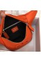 Valentino Pequeño VLogo De La Correa De La Bolsa En Piel De Becerro Granulada De Color Naranja