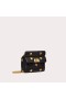 Valentino Pequeña Romano Stud Bolso De Hombro En Piel De Napa Negro/Oro
