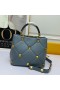 Valentino Meidum Romano Stud Bolso De Mano En Cuero De Napa Azul Cielo