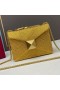 Valentino Pequeño Perno de Crossbody del Bolso Con Cadena y brillantes Cristales En Gamuza de color Amarillo