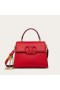 Valentino Pequeño Vsling Bolso De Mano En Piel De Becerro Granulada Rojo