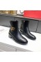 Valentino VLogo de la Firma de Botas de Tobillo de 40MM de las Mujeres de piel de Becerro Negro