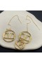 Valentino VLogo Firma Asimétrica Cuelgan Aretes De Metal De Oro