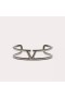 Valentino VLogo Firma Brazalete Pulsera En Metal Negro