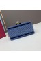 Valentino Pequeño Perno de Crossbody del Bolso Con Cadena y brillantes Cristales En ante Azul marino