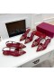 Valentino VLogo Firma Slingback Bombas Con Los Cristales De Las Mujeres De Piel De Becerro Rojo
