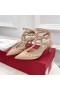 Valentino Rockstud Enjaulado Bombas De Las Mujeres De Cuero De Patente De Albaricoque