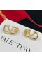 Valentino VLogo Firma Pendientes En Metal Con Mini Perlas De Oro
