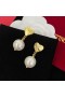 Valentino Mini Rockstud Colgante Pendientes En Metal Con Perlas De Oro