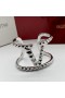 Valentino Gran VLogo Firma De La Pulsera En Metal Sin Límite De Clavos De Plata