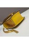 Valentino Pequeño Vsling Crossbody Bolsa Con Brillantes Cristales En Gamuza De Color Amarillo