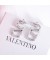 Valentino Small VLogo Signature Earrings In Metal With Rhinestones Silver