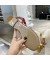 فالنتينو Rockstud Flip-Flop الصنادل المسطحة المرأة جلد العجل الأحمر