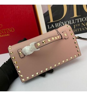 فالنتينو صغيرة Rockstud السوار مخلب مع سلسلة العجل الوردي