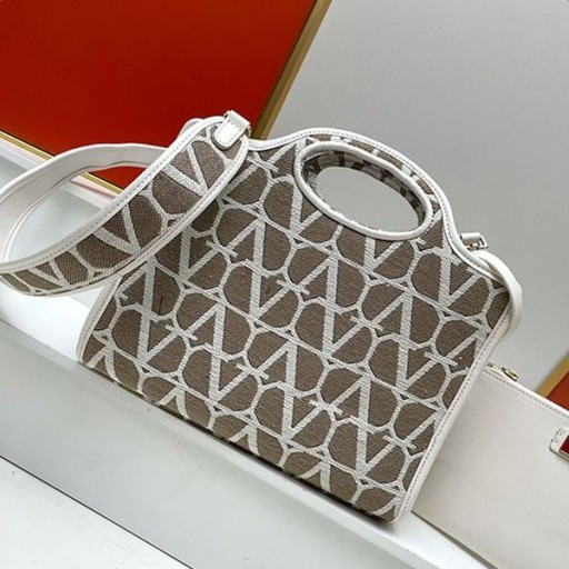 Valentino Malé La Troisieme Nákupní Taška V Toile Iconographe Fabric Grey