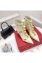 Valentino Rockstud Kotníkové Botičky 70MM Ženy pravá kůže, Béžová