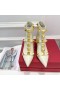 Valentino Rockstud Kotníkové Botičky 70MM Ženy pravá kůže, Béžová