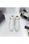 Valentino Jeden Stud Mid-Top Tenisky Unisex Telecí Kůže Bílá/Zlato
