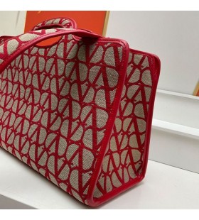 Valentino Velké La Troisieme Nákupní Taška V Toile Iconographe Látka Červená