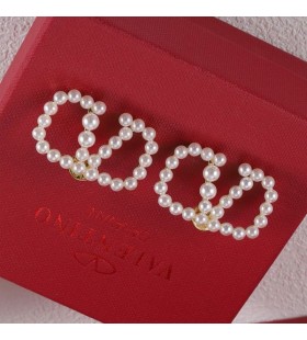 Valentino Mini VLogo Podpis Náušnice Pryskyřice S Kovovými Zlato
