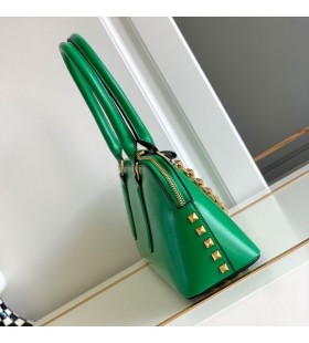 Valentino Rockstud E/W Duffle Bag V Telecí Kůže Zelená