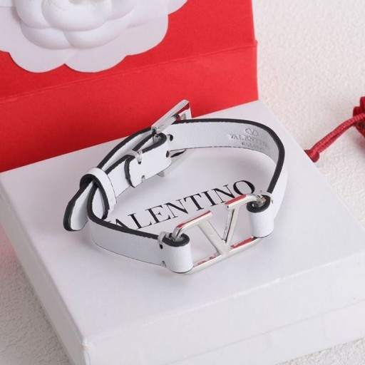 Valentino VLogo Signatur Armbånd I Kalveskind Hvid