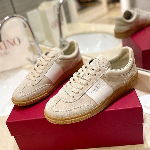 Valentino Upvillage Lav-Top Sneakers Unisex Beige Ruskind