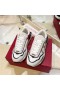 Valentino Netrunner Sneakers Med Vlogo Unisex Blonder Og Ruskind Hvid