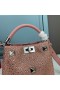 Valentino Mini-Roman Stud Håndtaske Med Funklende Krystaller I Nappa Læder Cherry
